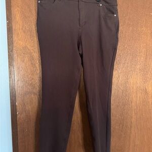 Brown Slim Fit Pants